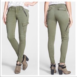 rag & bone Skinny Bowery Cargo Distressed Army